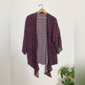 NWOT APNY Apparel Boho Lightweight Open Caftan Kimono Womens Size Small